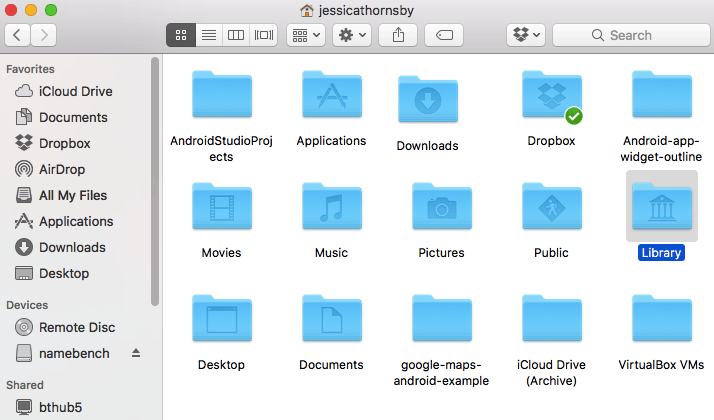 Mac navigate to library folder on mac